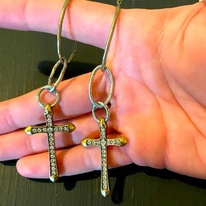 Lucky Brand Cross Dangle Earrings